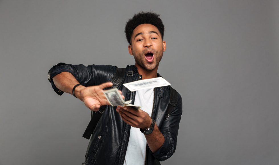 a 22 year old boy spending money from his savings